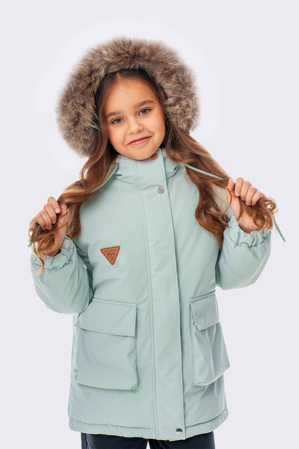 Куртка зимняя удлиненная для девочки "Иви" Слайд (2)